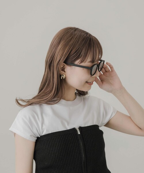 SMELLY（スメリー）の「ボスリントンサングラス（メガネ・レディース・M.BLK/BLK/Y.CLR/CLR・-）」の8枚目の写真