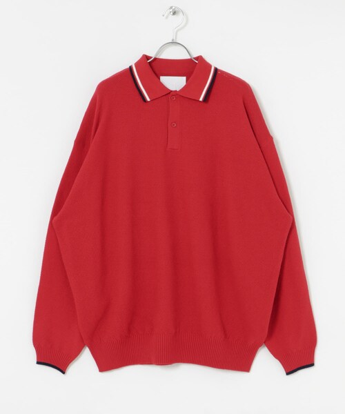 URBAN RESEARCH(アーバンリサーチ)の「URBAN RESEARCH iD カノコオーバーニットポロ ロングスリーブ(ポロシャツ・メンズ・BEIGE/BLACK/RED/MINT・M/L)」の18枚目の写真