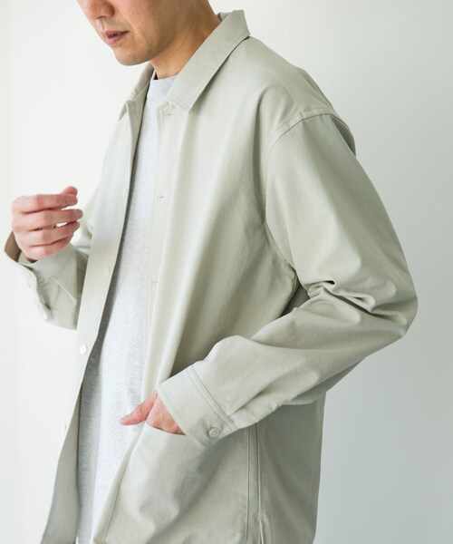 URBAN RESEARCH DOORS（アーバンリサーチドアーズ）の「『イージーケア/速乾/UVカット』クイックドライロングスリーブシャツカバーオール（カバーオール・メンズ・CHALK/YELLOW/BLUEGREEN/NAVY・M/L）」の6枚目の写真