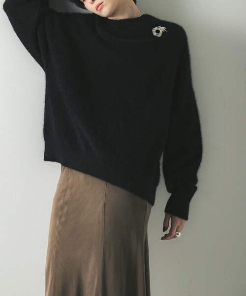 URBAN RESEARCH(アーバンリサーチ)の「FOX/CASHMEREルーズニット(ニット/セーター・レディース・L.PINK/TOP BROWN/BLACK・FREE)」の7枚目の写真