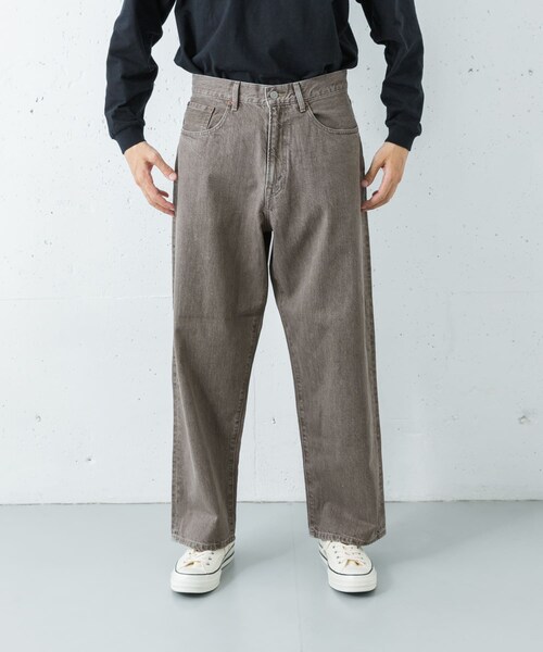 URBAN RESEARCH(アーバンリサーチ)の「11.8oz COL/DENIM WIDE PANTS(デニムパンツ・メンズ・MOCHA/BLEACH・M/L)」の11枚目の写真