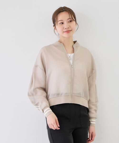Jayro(ジャイロ)の「【セットアップ可】ラインメッシュブルゾン(ブルゾン・レディース・ブラック/ベージュ・M)」の19枚目の写真