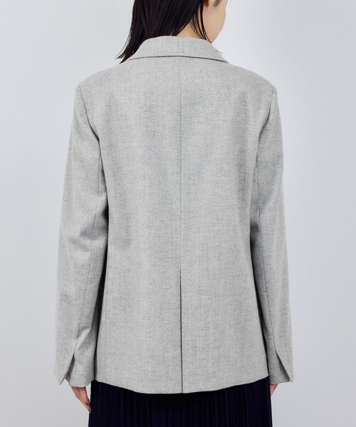 ROPE'（ロペ）の「ウールフランネルセミダブルジャケット/セットアップ対応（テーラードジャケット・レディース・ライトグレー/ダークブラウン・36/38）」の16枚目の写真