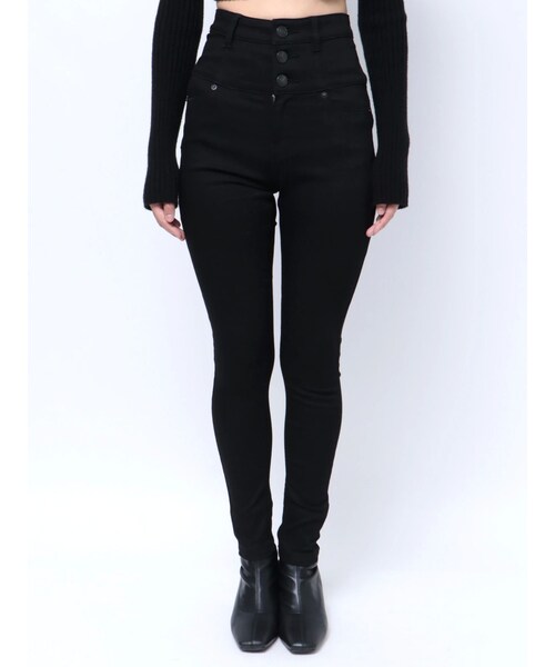 EMODA（エモダ）の「【ELDER】NUDE H/W DENIM（デニムパンツ・レディース・ブルー/ブラック/インディゴ・XS/S/M）」の4枚目の写真