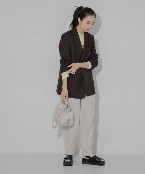 RODE SKO（ロデスコ）の「hun RODESKO　Marbling boston（ボストンバッグ・レディース・SALLOW/CCL BROWN・one）」の9枚目の写真