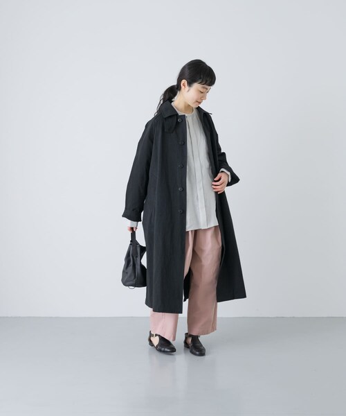 かぐれ(カグレ)の「コットンバルコート(ステンカラーコート・レディース・IVORY/BEIGE/BLACK・Free)」の16枚目の写真