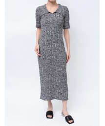 POLO BCS | 追加生産【POLO BCSコラボ】カラーネックメランジケーブルニットワンピース(ワンピース)