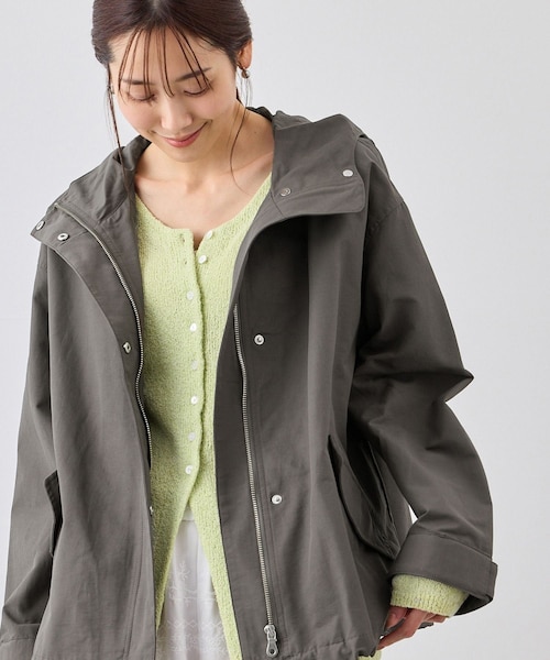 ROPE' PICNIC（ロペピクニック）の「ベーシックマウンテンパーカー スプリングコート/撥水（マウンテンパーカー・レディース・チャコール/キナリ/ダークブラウン/ネイビー・F）」の8枚目の写真