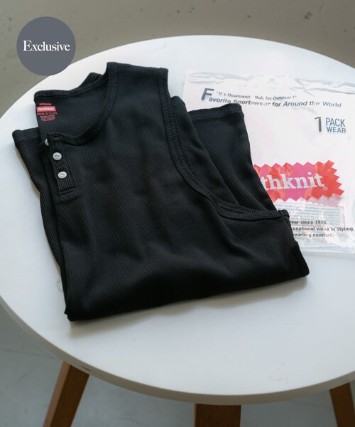 SENSE OF PLACE by URBAN RESEARCH（センスオブプレイスバイアーバンリサーチ）の「『別注』Healthknit×SENSE OF PLACE　タンクトップ（タンクトップ・メンズ・WHITE/BLACK/OATMEAL・M/L）」の14枚目の写真