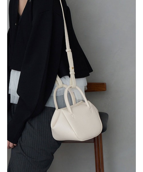 MERCURYDUO（マーキュリーデュオ）の「Serena Ruched Hobo Handle Crossbody Bag（その他・レディース・アイボリー/ライム/アイスブルー・F）」の4枚目の写真