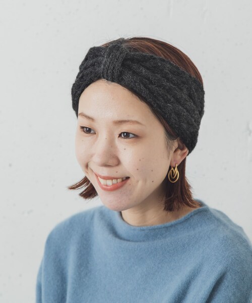 URBAN RESEARCH Sonny Label（アーバンリサーチサニーレーベル）の「HIGHLAND 2000　アルパカヘッドバンド（ヘアバンド・レディース・WHITE/CHARCOAL/CAMEL・one）」の2枚目の写真