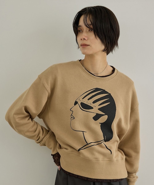 ADAM ET ROPE'(アダムエロペ)の「【Camille de Cussac by SALON】アートプリントスウェット(スウェット・レディース・ホワイト/ホワイト系/ベージュ/ベージュ系・F)」の21枚目の写真