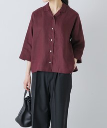 かぐれ | リネン半袖オープンカラーシャツ(シャツ/ブラウス)