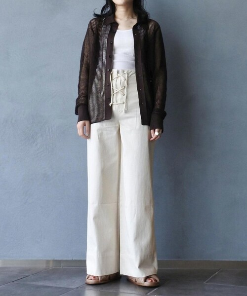 ADAM ET ROPE'（アダムエロペ）の「【Hanes for BIOTOP】2Pリブタンクトップ（タンクトップ・レディース・ベージュ・M）」の12枚目の写真