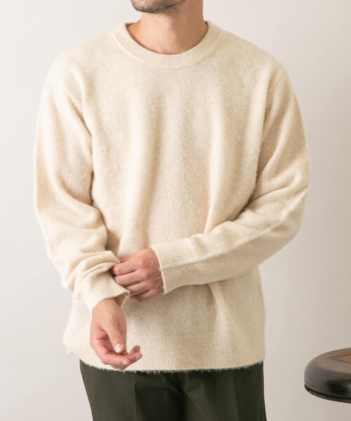 URBAN RESEARCH ROSSO（アーバンリサーチロッソ）の「『XLサイズあり』ウールシャギーニット（ニット/セーター・メンズ・KHAKI/IVORY/GREIGE/GRAY/NAVY/BLACK・S/M/L/XL）」の19枚目の写真