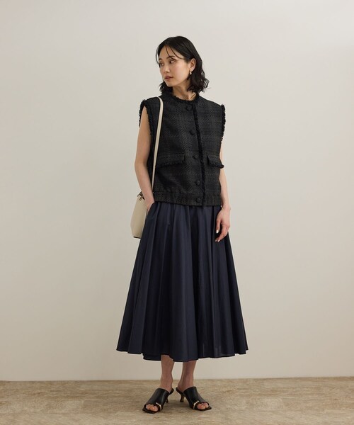 ROPE'（ロペ）の「サマーツイードジレ（ベスト・レディース・ブラック/オフホワイト・F）」の14枚目の写真