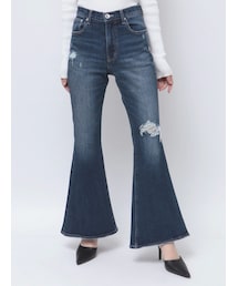 GYDA | ハイウエストダメージフレアデニムパンツ(デニムパンツ)