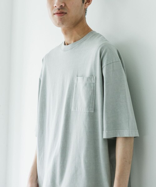 URBAN RESEARCH DOORS（アーバンリサーチドアーズ）の「ピグメントダイ半袖Tシャツ（Tシャツ/カットソー・メンズ・BLUE/L.GRAY/BURGUNDY/INK BLACK・M/L/XL）」の19枚目の写真