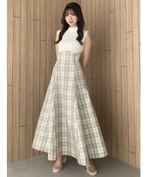 dazzlin | チェックノースリーブコルセットワンピース(ワンピース)