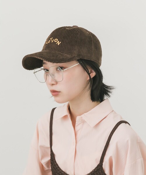 SMELLY（スメリー）の「vacationコーデュロイキャップ（キャップ・レディース・BRN/NVY/PNK・-）」の5枚目の写真