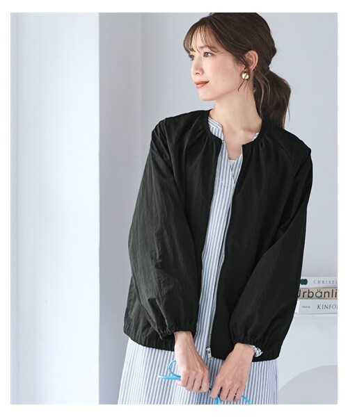 nissen（ニッセン）の「＜大きいサイズ＞ノーカラージャケット（ジャケット/アウター・レディース・アイボリー/黒・L~LL/3L~4L/5L~6L/8L/10L/【不要】6L/【不要】S/【不要】M）」の15枚目の写真