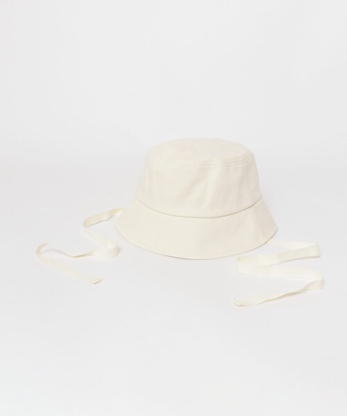 SENSE OF PLACE by URBAN RESEARCH(センスオブプレイスバイアーバンリサーチ)の「コットンツイルリボンバケットハット(ハット・レディース・IVORY/BLACK・One/one)」の15枚目の写真