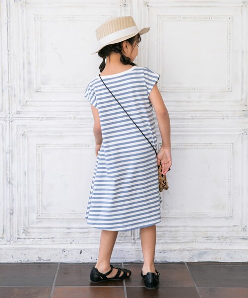 URBAN RESEARCH DOORS(アーバンリサーチドアーズ)の「ボーダーフレアワンピース(KIDS)(ワンピース・キッズ・BLUE/PURPLE・105/120/135)」の7枚目の写真