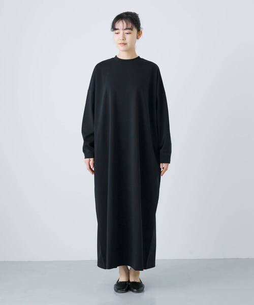 かぐれ（カグレ）の「『2サイズ展開』コットンポンチワイドワンピース（ワンピース・レディース・BLACK/NAVY・0/1）」の12枚目の写真