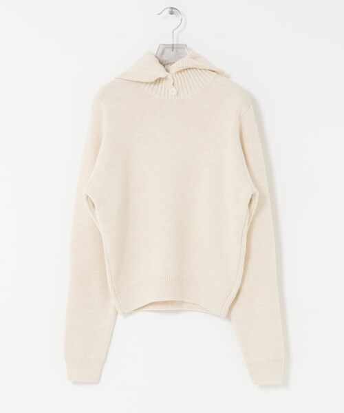 URBAN RESEARCH(アーバンリサーチ)の「LEMAIRE SWEATER WITH HOOD(ニット/セーター・レディース・D ESPRESSO/L CREAM・S)」の4枚目の写真