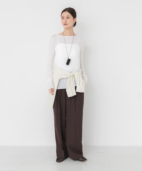 URBAN RESEARCH(アーバンリサーチ)の「THYARD ハイゲージカットソー(Tシャツ/カットソー・レディース・OFF WHITE/BLACK/BROWN・Free)」の11枚目の写真