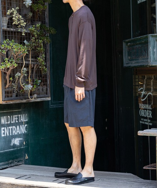 ADAM ET ROPE'（アダムエロペ）の「【Eddie Bauer】Knit Henly Neck Shirts（ニット/セーター・メンズ・ダークブラウン/グリーン・L/M）」の7枚目の写真
