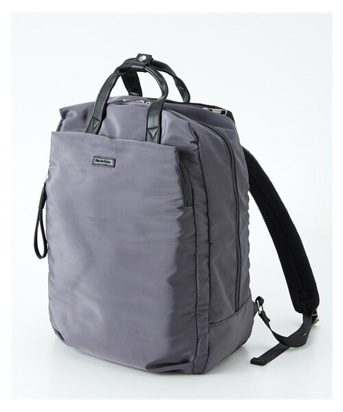 nissen（ニッセン）の「PC収納付10ポケットはっ水リュック（A4対応）(オフィス女子モニターコラボ)（バックパック/リュック・メンズ・ブラック/グレー・Y）」の2枚目の写真