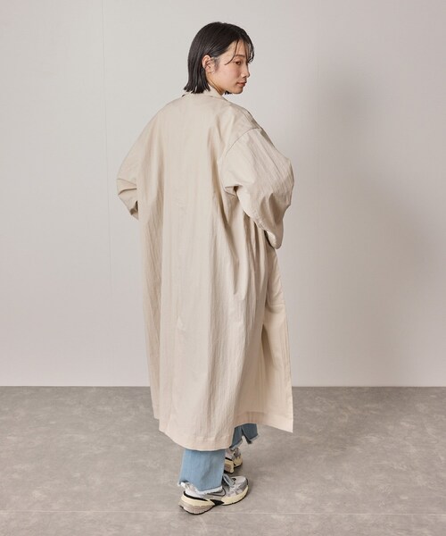 NERGY（ナージー）の「【撥水】ステンカラーロングコート（ステンカラーコート・レディース・ベージュ・F）」の5枚目の写真