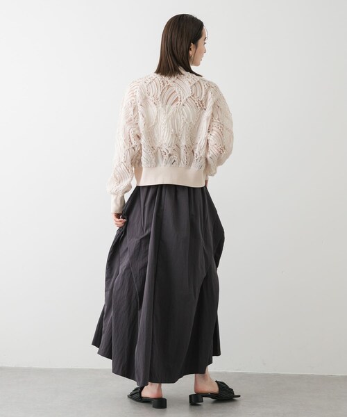 SENSE OF PLACE by URBAN RESEARCH(センスオブプレイスバイアーバンリサーチ)の「コードシシュウブルゾン(ブルゾン・レディース・IVORY/BLACK/BEIGE・one)」の12枚目の写真