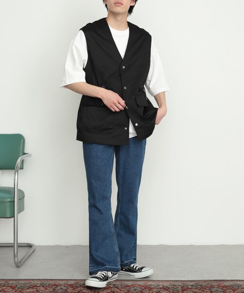 SENSE OF PLACE by URBAN RESEARCH（センスオブプレイスバイアーバンリサーチ）の「『ユニセックス』ハンティングベスト（テーラードジャケット・メンズ・GREIGE/BLACK/KHAKI・M/L）」の22枚目の写真