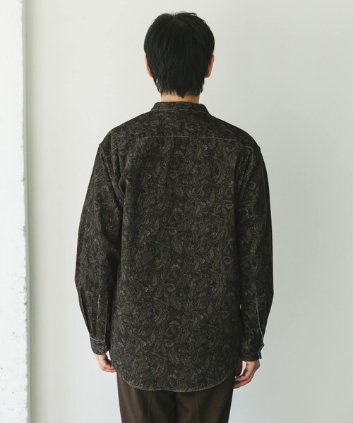 URBAN RESEARCH DOORS（アーバンリサーチドアーズ）の「『UR TECH』コーデュロイバンドカラーシャツ（シャツ/ブラウス・メンズ・GREIGE/BLUEGREEN/CHARCOAL/PAISLEY・M/L）」の16枚目の写真
