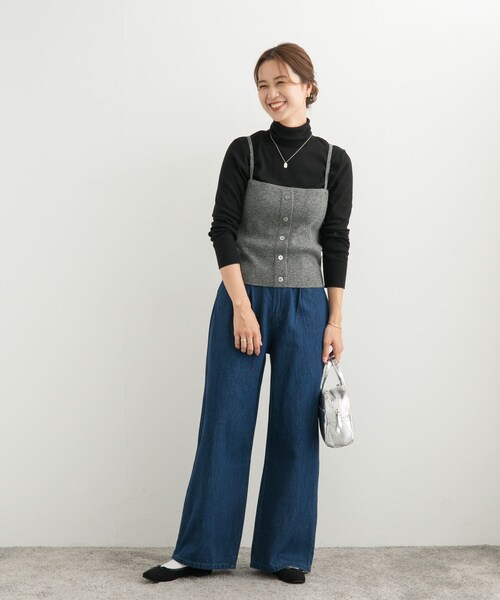 URBAN RESEARCH DOORS（アーバンリサーチドアーズ）の「リブニットビスチェ（その他トップス・レディース・杢CHARCOAL/BEIGE・M）」の12枚目の写真