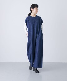 かぐれ（カグレ）の「リネンノースリーブオールインワン（つなぎ