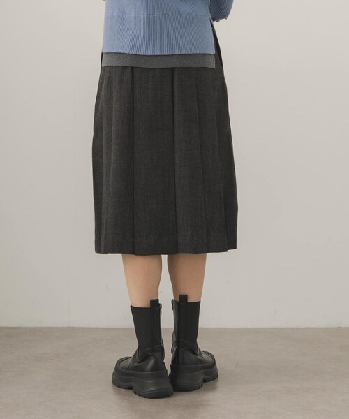 KBF（ケイビーエフ）の「プリーツミディスカート（スカート・レディース・CHARCOAL/BROWN・One）」の6枚目の写真
