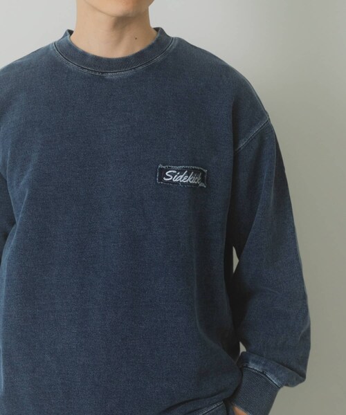 ITEMS URBANRESEARCH（アイテムズ アーバンリサーチ）の「ワンポイント刺繍スウェットデニムトップス（スウェット・メンズ・BLU/NVY/BLK・M/L）」の16枚目の写真