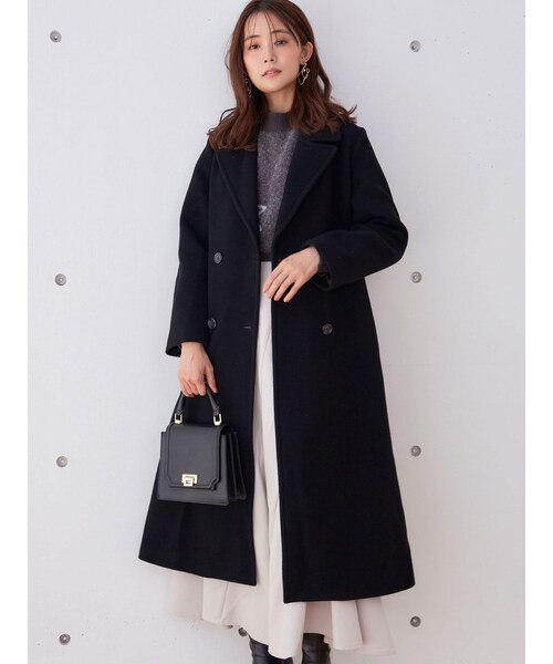 MERCURYDUO（マーキュリーデュオ）の「ウールチェスターコート（チェスターコート・レディース・アイボリー/ブラック/ピンク/ブラウン/ベージュ・S/M/L）」の13枚目の写真