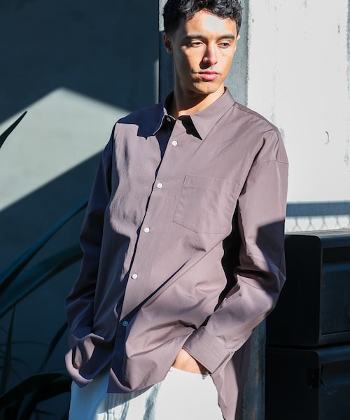 URBAN RESEARCH（アーバンリサーチ）の「new basic　THOMAS MASON OVER SHIRTS（シャツ/ブラウス・メンズ・ROYAL/WHITE/GREGE/LT BLUE/STRIPE/COCOA・S/M/L/XL）」の2枚目の写真