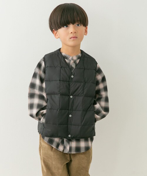 URBAN RESEARCH DOORS(アーバンリサーチドアーズ)の「TAION V-NECK BUTTON DOWN VEST(KIDS)(ダウンジャケット/コート・キッズ・ICEGRAY/BLACK/BEIGE・110/120/130/140)」の21枚目の写真