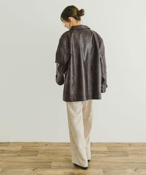 ITEMS URBANRESEARCH(アイテムズ アーバンリサーチ)の「カバーオールジャケット(カバーオール・レディース・BRN/BLK・FREE)」の15枚目の写真