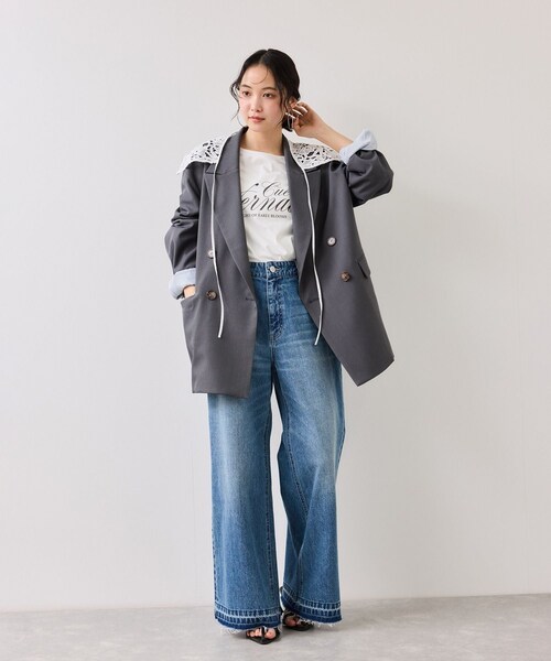 VIS(ビス)の「レース付け衿(バンダナ/スカーフ・レディース・オフホワイト・F)」の21枚目の写真