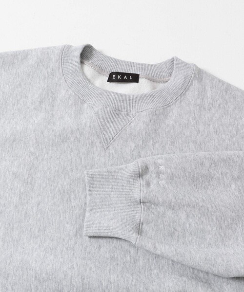 EKAL（エカル）の「QUICK DRY クルースウェット（スウェット・メンズ・グレー/ブラック・M/L）」の21枚目の写真