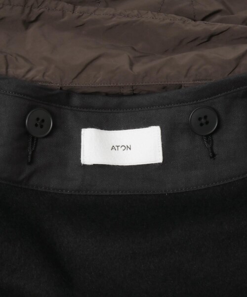 URBAN RESEARCH（アーバンリサーチ）の「ATON　AIR WEATHER SHORT MODS（モッズコート・メンズ・BLACK/BROWN・4/6）」の15枚目の写真