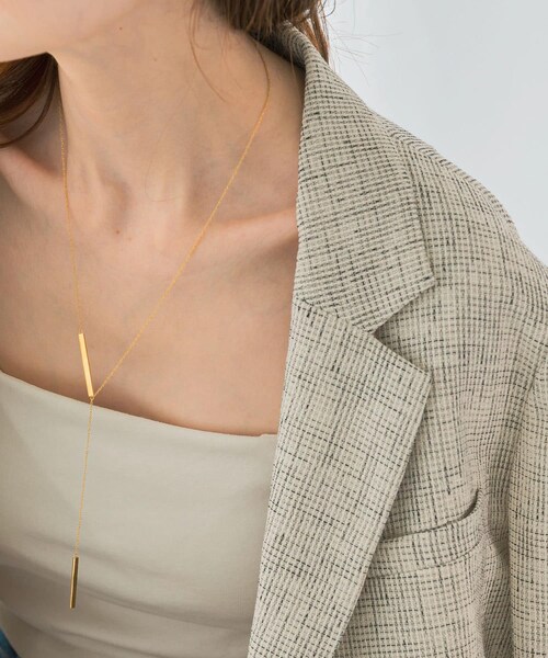 URBAN RESEARCH ROSSO（アーバンリサーチロッソ）の「Favorible　Bar Motif Lariat（ネックレス・レディース・GOLD・FREE）」の4枚目の写真