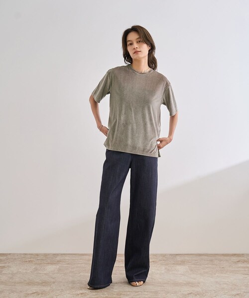 ROPE'（ロペ）の「シアーベロアTシャツ/イージーケア（Tシャツ/カットソー・レディース・ブラック/グレー/ワイン/ピンク系・F）」の20枚目の写真