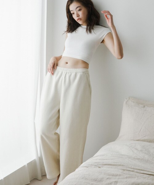 URBAN RESEARCH(アーバンリサーチ)の「『別注』THOUSAND MILE×URBAN RESEARCH KNIT FREECE LONG PANTS(その他パンツ・レディース・OFF WHITE/BORDEAUX/BLACK・M/L)」の10枚目の写真